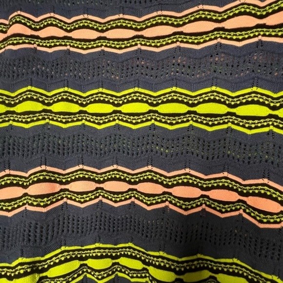 Missoni Knit Cropped Sweater, size Navy/ Green, Pink size 4 - Picture 6 of 8
